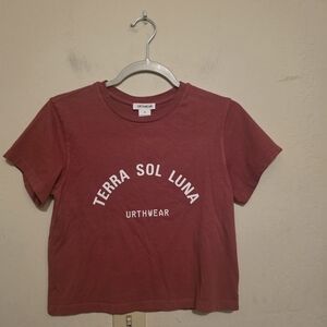 Urthwear Terra Sol Luna Deep Rose  Crop Top Size XS